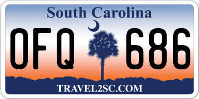 SC license plate OFQ686