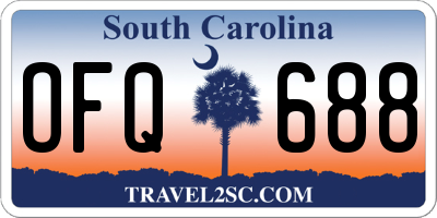 SC license plate OFQ688
