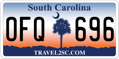 SC license plate OFQ696