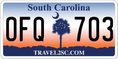 SC license plate OFQ703