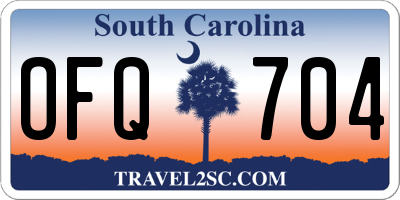 SC license plate OFQ704