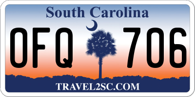 SC license plate OFQ706