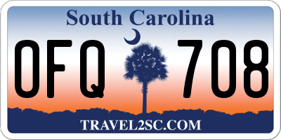 SC license plate OFQ708