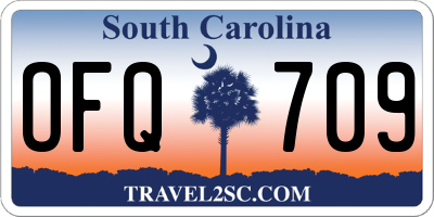 SC license plate OFQ709