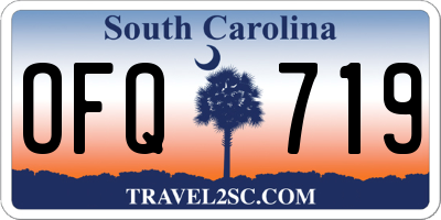 SC license plate OFQ719