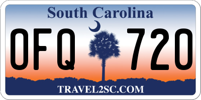 SC license plate OFQ720