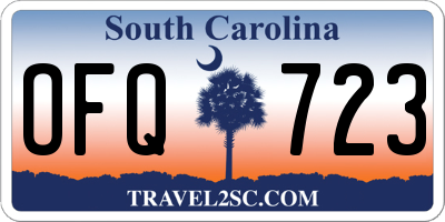 SC license plate OFQ723
