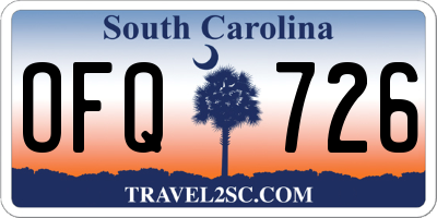 SC license plate OFQ726