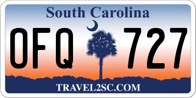 SC license plate OFQ727