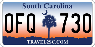 SC license plate OFQ730