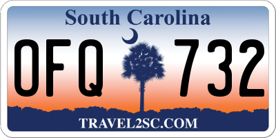 SC license plate OFQ732
