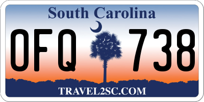 SC license plate OFQ738