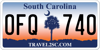 SC license plate OFQ740