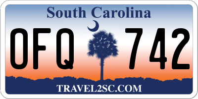 SC license plate OFQ742