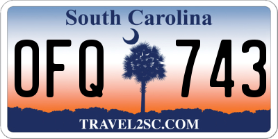 SC license plate OFQ743