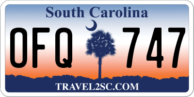 SC license plate OFQ747