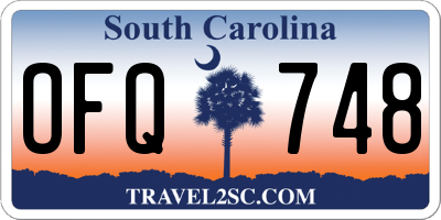 SC license plate OFQ748