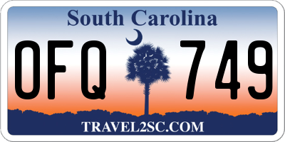 SC license plate OFQ749