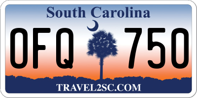 SC license plate OFQ750