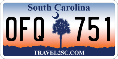 SC license plate OFQ751