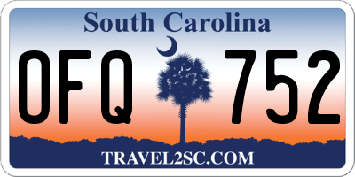 SC license plate OFQ752