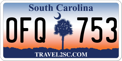 SC license plate OFQ753