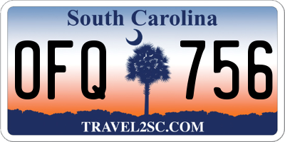 SC license plate OFQ756