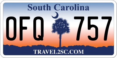 SC license plate OFQ757