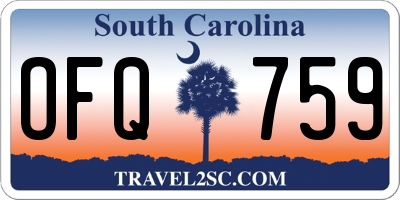 SC license plate OFQ759
