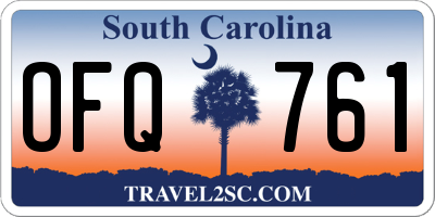 SC license plate OFQ761