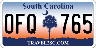 SC license plate OFQ765