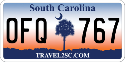 SC license plate OFQ767