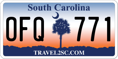 SC license plate OFQ771