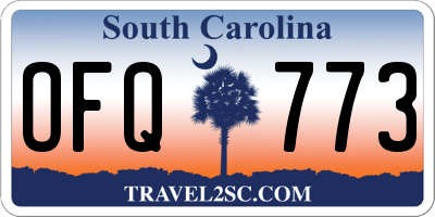 SC license plate OFQ773