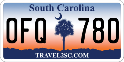 SC license plate OFQ780