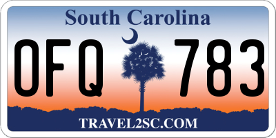 SC license plate OFQ783