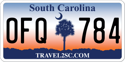 SC license plate OFQ784