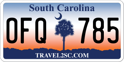 SC license plate OFQ785