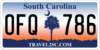 SC license plate OFQ786