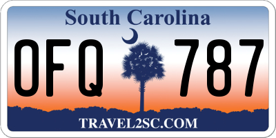 SC license plate OFQ787