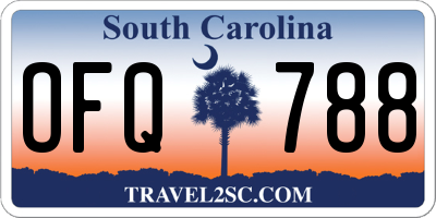 SC license plate OFQ788