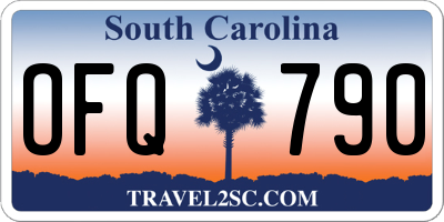 SC license plate OFQ790