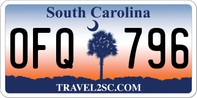 SC license plate OFQ796