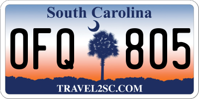 SC license plate OFQ805