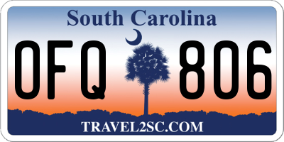 SC license plate OFQ806