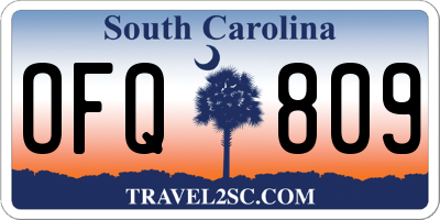 SC license plate OFQ809