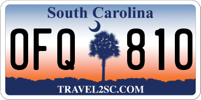 SC license plate OFQ810