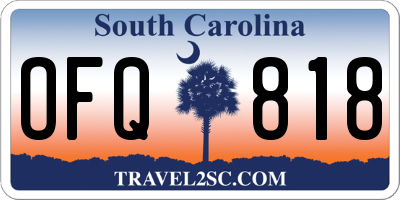 SC license plate OFQ818