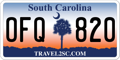 SC license plate OFQ820
