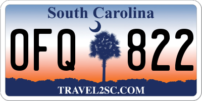 SC license plate OFQ822
